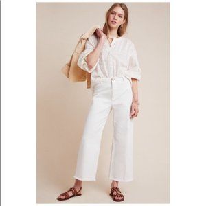 Anthropologie | High Rise Crop Wide Leg Jeans
